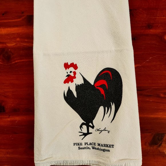 Pike Place Market Tea Towel--Rooster - Picture 1 of 2